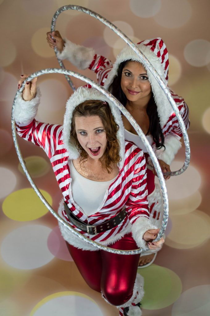 hula hoop candy cane girls