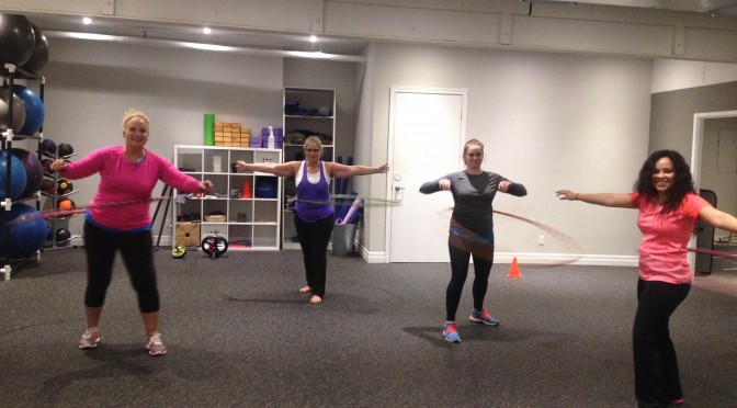 hula hoop class at mibody fitness