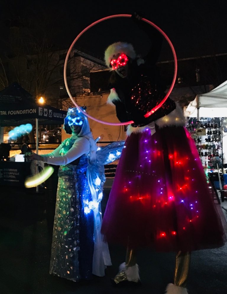 Fire-and-ice-stilts-characters-ontario