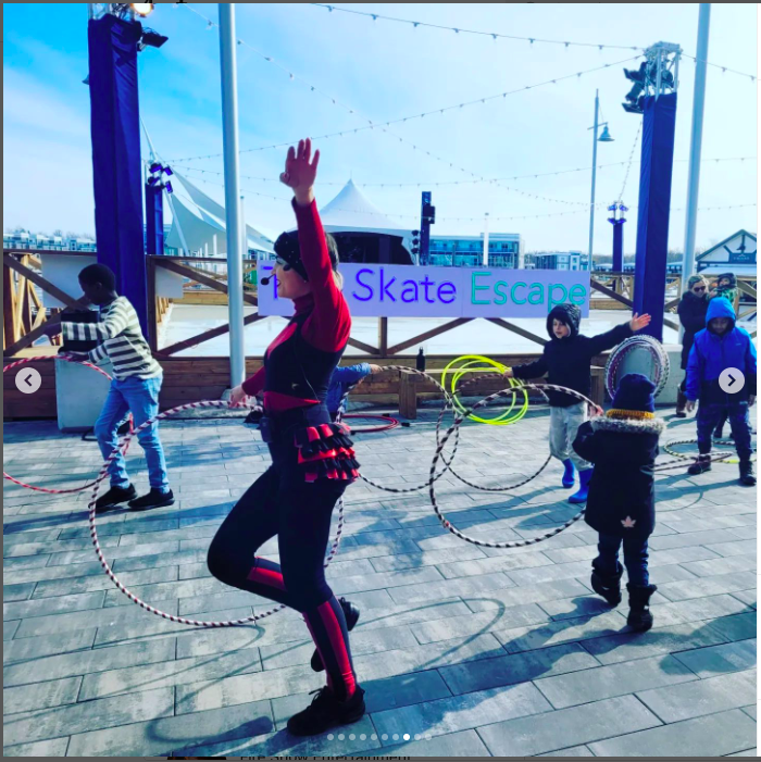 Zola Molotov teaches a kids hoop choreo dance