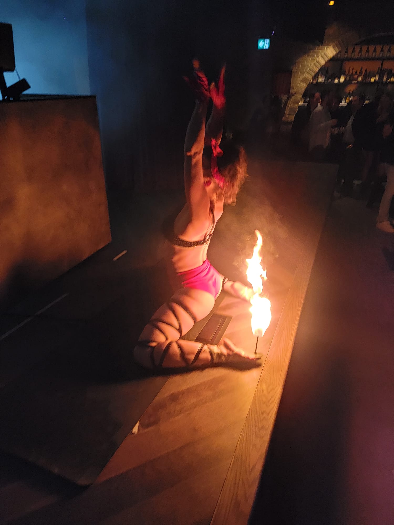 fire palm torches on the feet with angela argentina